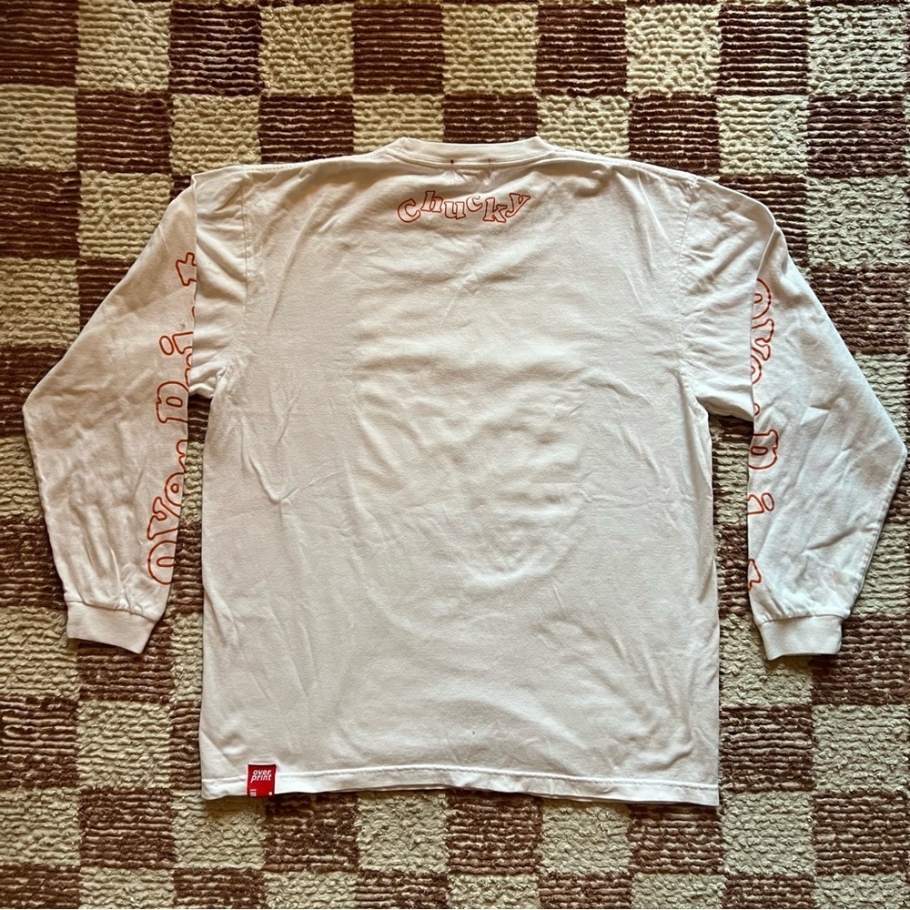 Overprint Chucky Child’s Play Long Sleeve White Graphic T Shirt Streetwear AOP - Picture 2 of 5